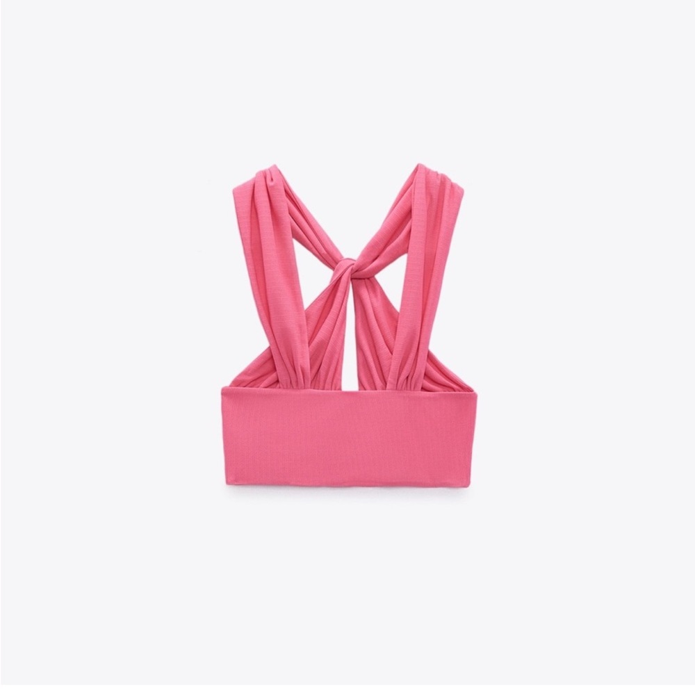 ZARA pink Ruched style corset top - Picture 4 of 6